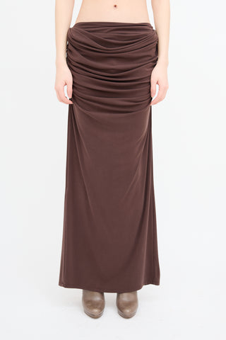 Paris Georgia Brown Raffy Maxi Skirt