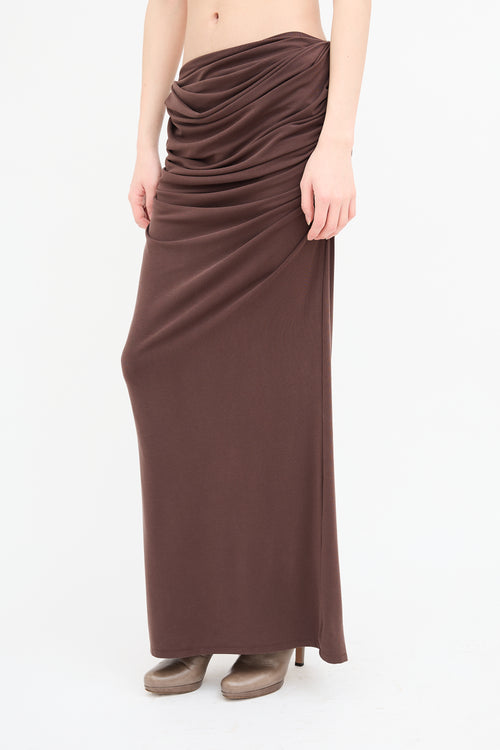 Paris Georgia Brown Raffy Maxi Skirt