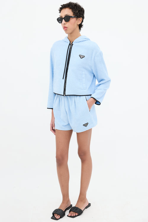 Prada Light Blue Terry Co-Ord Set