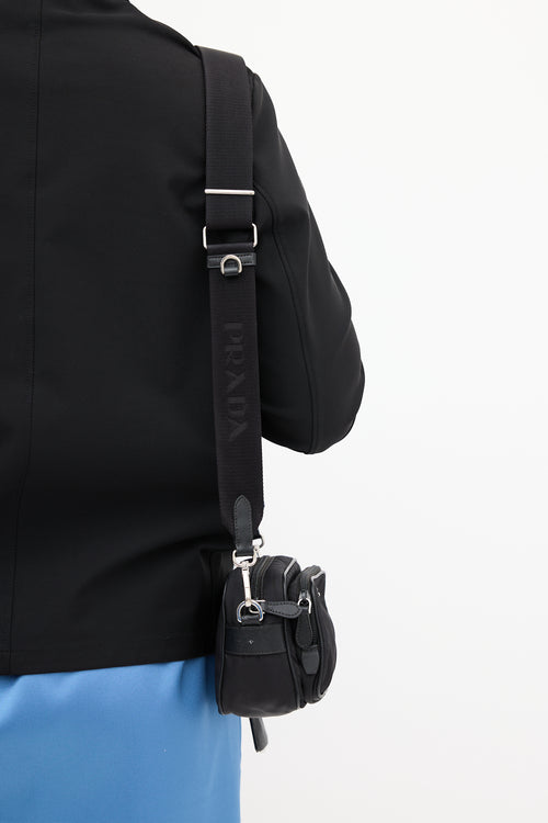 Prada Black Re-Nylon Crossbody Camera Bag