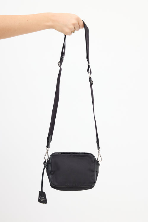 Prada Black Re-Nylon Crossbody Camera Bag