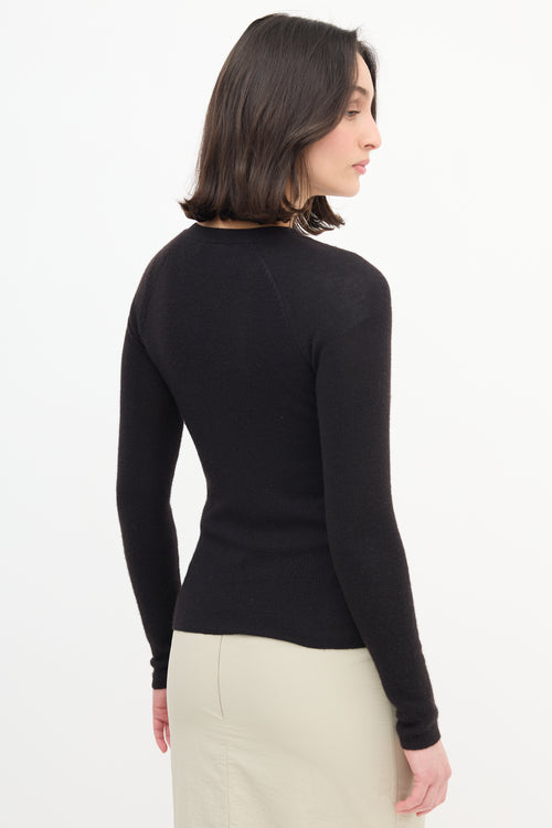 Prada Black Cashmere Cardigan