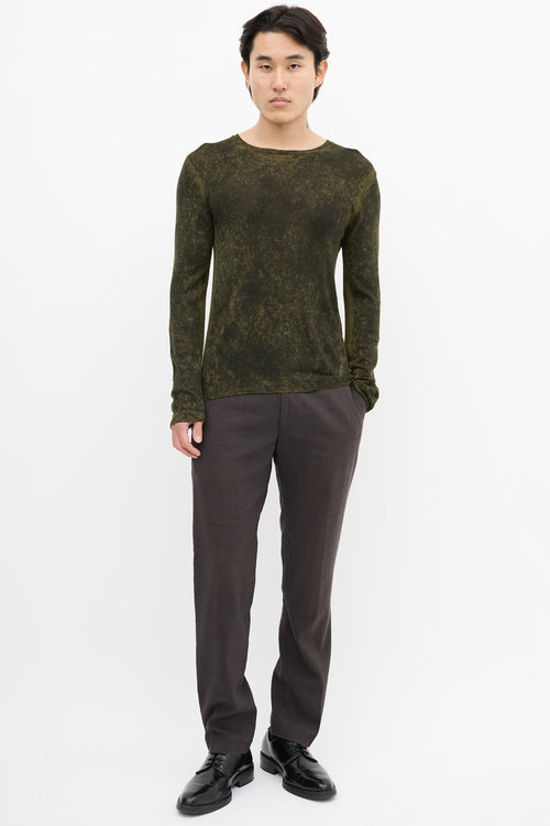 Prada Green 
Black Dyed Sweater