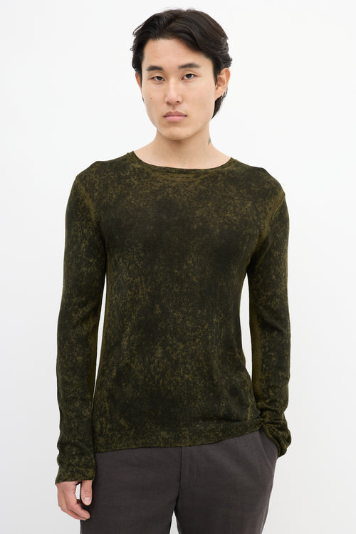 Prada Green 
Black Dyed Sweater