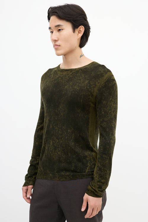 Prada Green 
Black Dyed Sweater