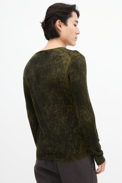 Prada Green 
Black Dyed Sweater