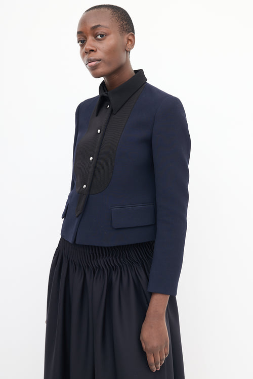 Prada Black 
Navy Cropped Jacket