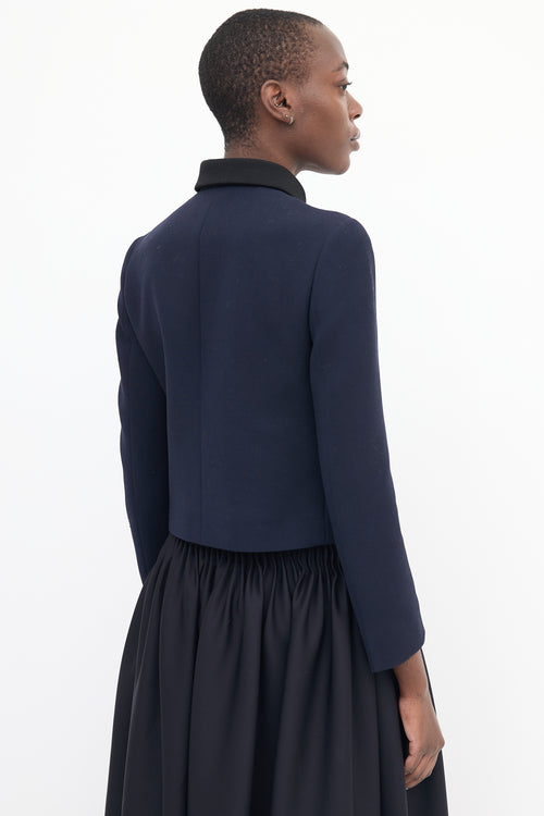 Prada Black 
Navy Cropped Jacket