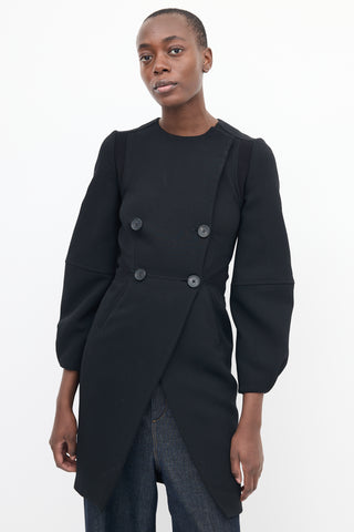 Proenza Schouler Black Structured Double Breasted Coat