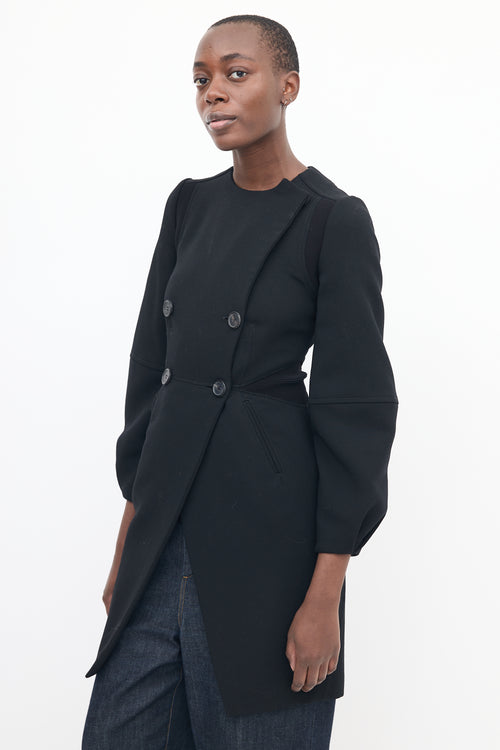 Proenza Schouler Black Structured Double Breasted Coat