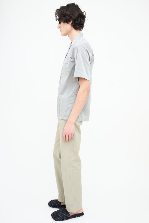 Paa Grey Nylon Short Sleeve Shirt