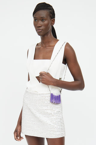 Paco Rabanne Purple 1969 Micro Shoulder Bag