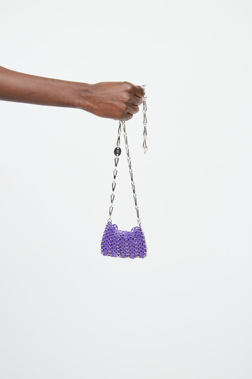 Paco Rabanne Purple 1969 Micro Shoulder Bag