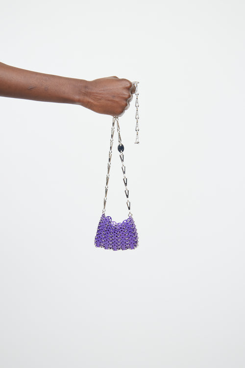 Paco Rabanne Purple 1969 Micro Shoulder Bag