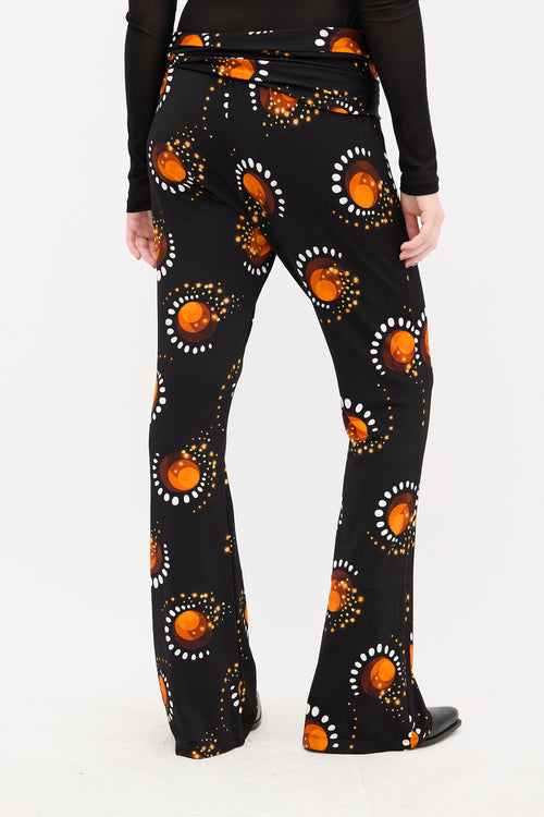 Paco Rabanne Black 
Orange Printed Pant