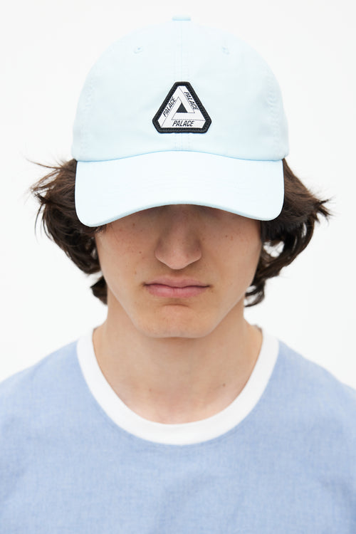 Palace Blue 
Black Nylon Logo Hat