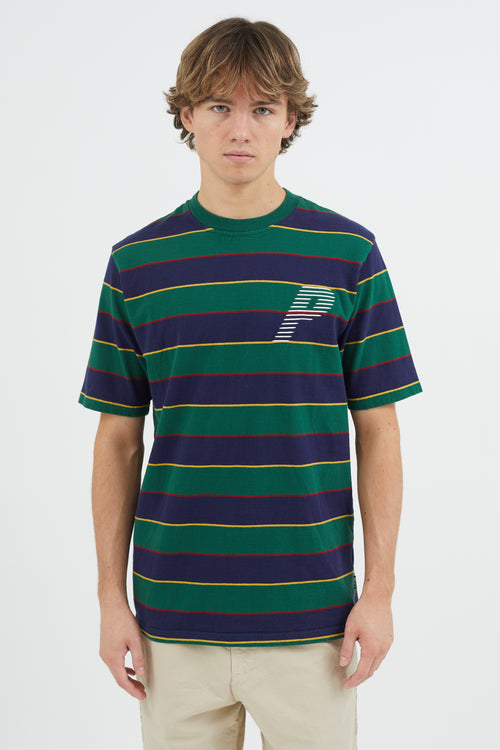 Palace Green 
Multicolour Embroidered Logo T-Shirt