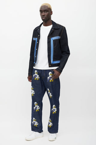 Palace Navy 
Multicolour Graphic Jeans