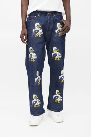 Palace Navy 
Multicolour Graphic Jeans