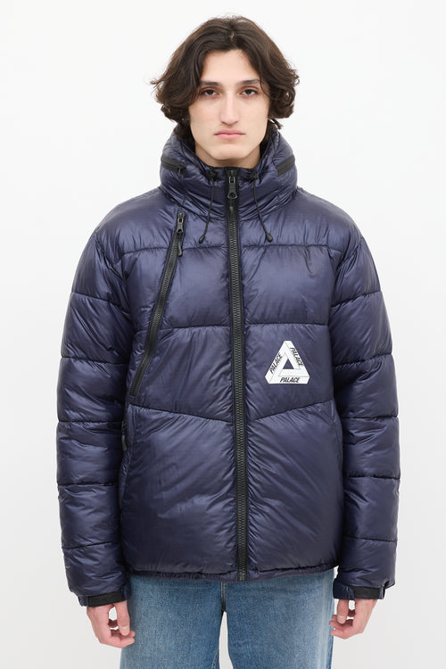 Palace Navy Nylon Pertex Fuse Puffa Puffer Jacket