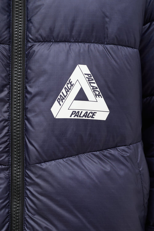 Palace Navy Nylon Pertex Fuse Puffa Puffer Jacket