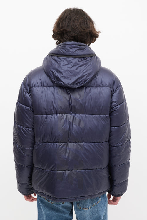 Palace Navy Nylon Pertex Fuse Puffa Puffer Jacket