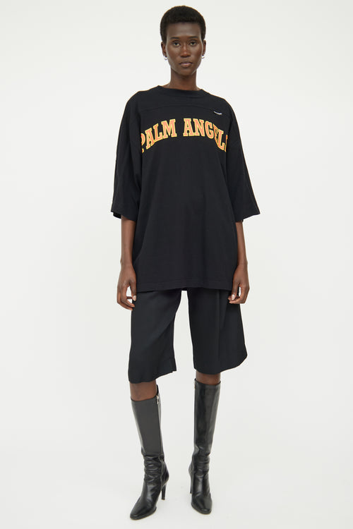 Palm Angels Black Chest Logo Top