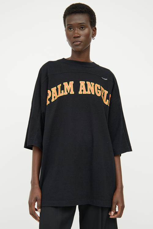 Palm Angels Black Chest Logo Top