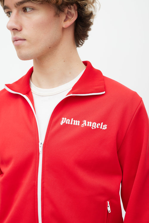 Palm Angels Red 
White Track Jacket