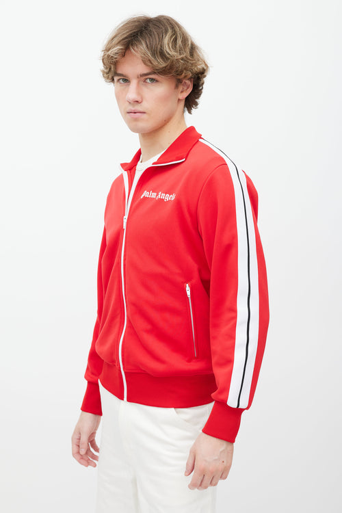 Palm Angels Red 
White Track Jacket