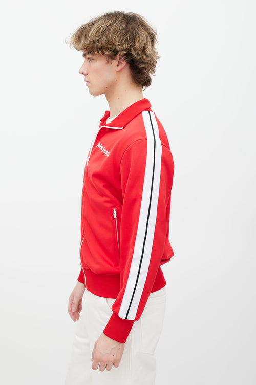 Palm Angels Red 
White Track Jacket