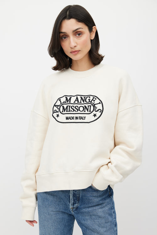 Palm Angels x Missoni Cream 
Black Sweater