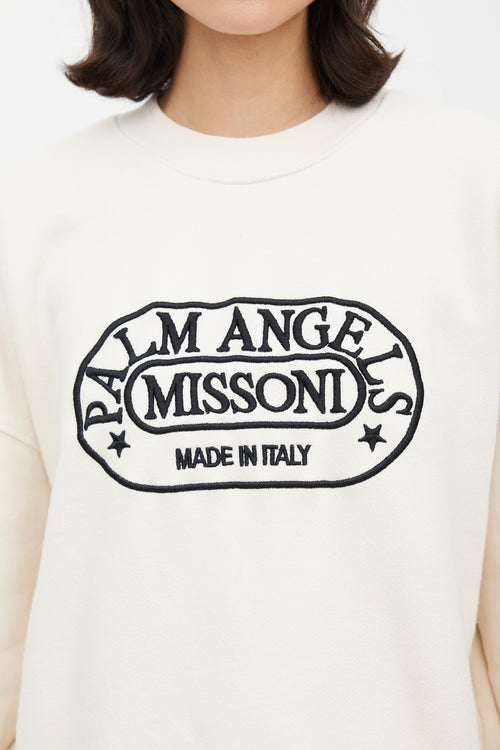 Palm Angels x Missoni Cream 
Black Sweater