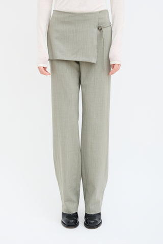 Paloma Wool Grey Wool Archive Skirt Overlay Trouser