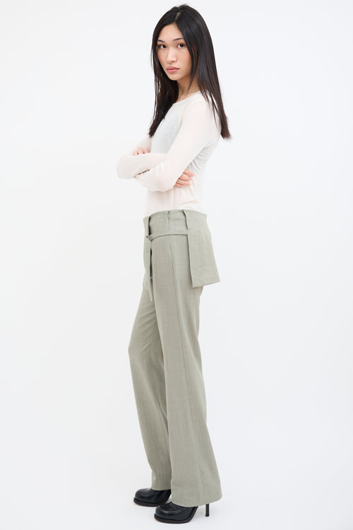 Paloma Wool Grey Wool Archive Skirt Overlay Trouser