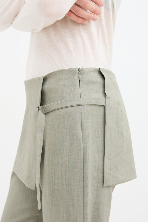 Paloma Wool Grey Wool Archive Skirt Overlay Trouser