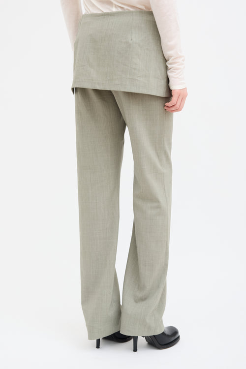 Paloma Wool Grey Wool Archive Skirt Overlay Trouser