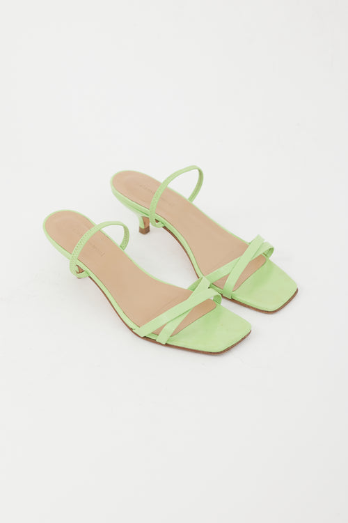 Paloma Wool Green Patent Leather Sandal