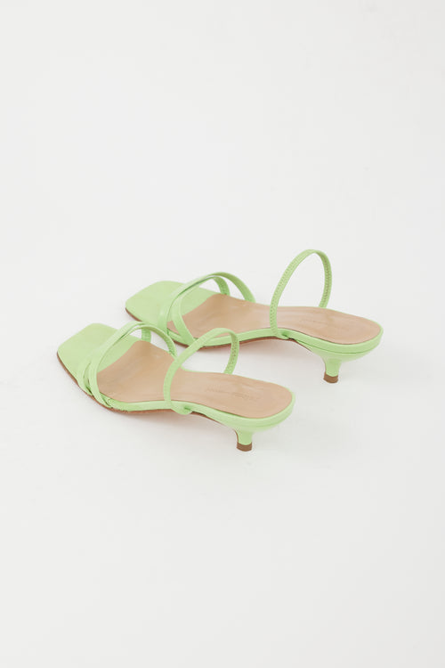 Paloma Wool Green Patent Leather Sandal