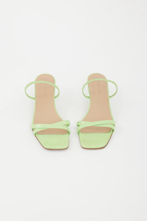 Paloma Wool Green Patent Leather Sandal