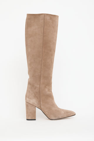 Paris Texas Beige Suede Knee High Boot