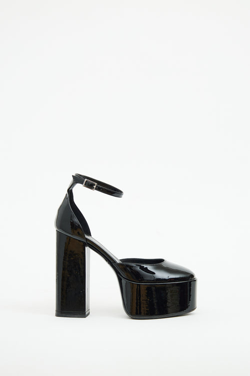 Paris Texas Black Patent Platform Heel