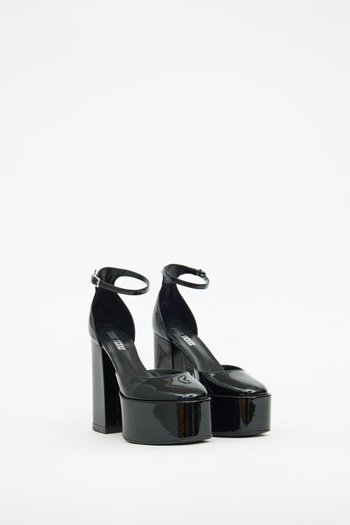 Paris Texas Black Patent Platform Heel