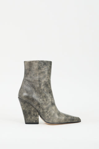 Paris Texas Grey leather Jane Ankle Boot