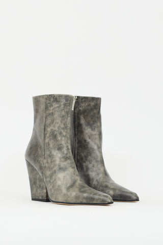 Paris Texas Grey leather Jane Ankle Boot