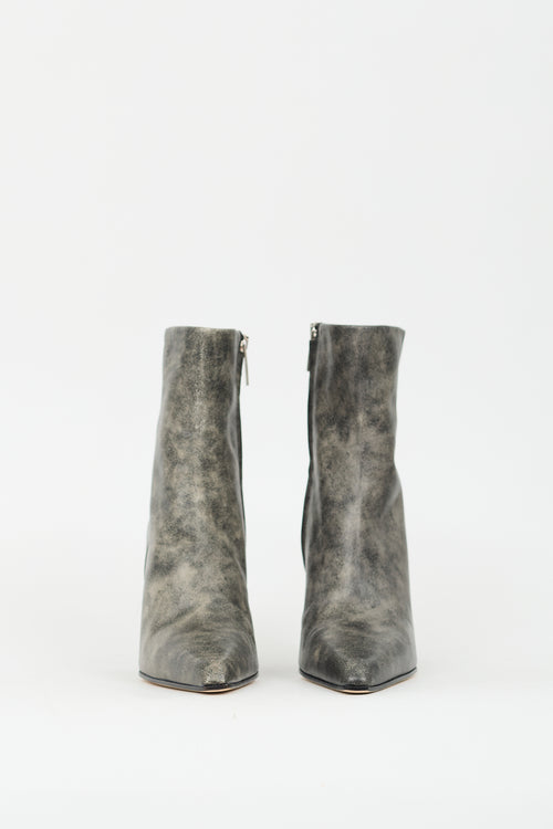 Paris Texas Grey leather Jane Ankle Boot