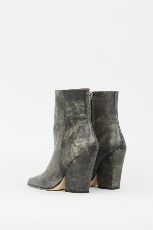 Paris Texas Grey leather Jane Ankle Boot