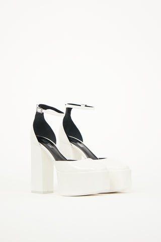 Paris Texas White Patent Leather Dalilah Platform Heel