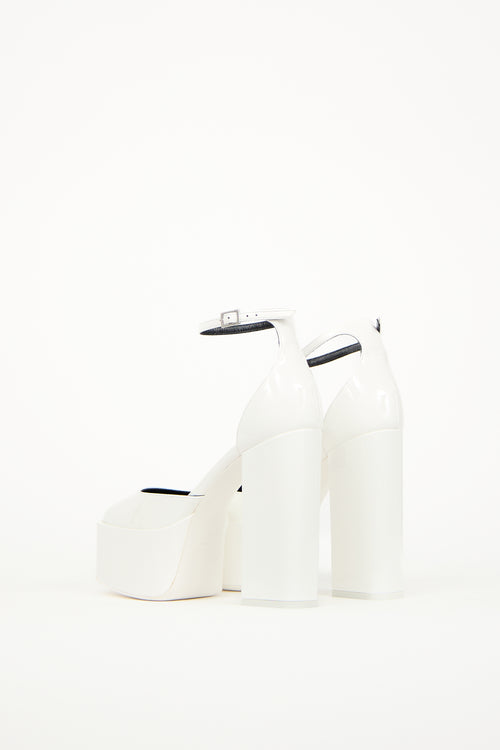 Paris Texas White Patent Leather Dalilah Platform Heel