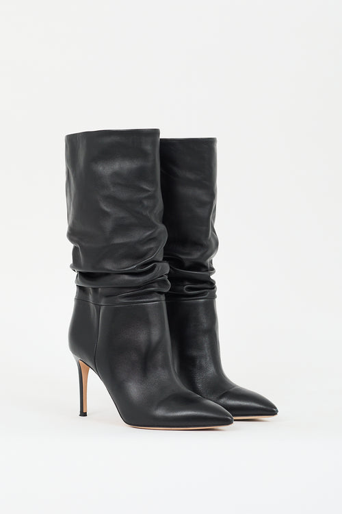 Paris Texas Black Leather Slouchy Boot